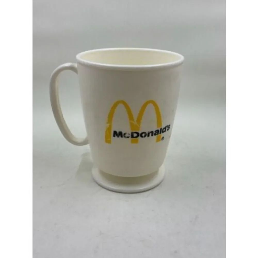 McDonalds, Plastic Cup, Vintage Golden Arch,  Mickey D’s, Yellow, White